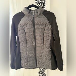 32 Degrees Women's Black and Gray Warm-Up Jacket